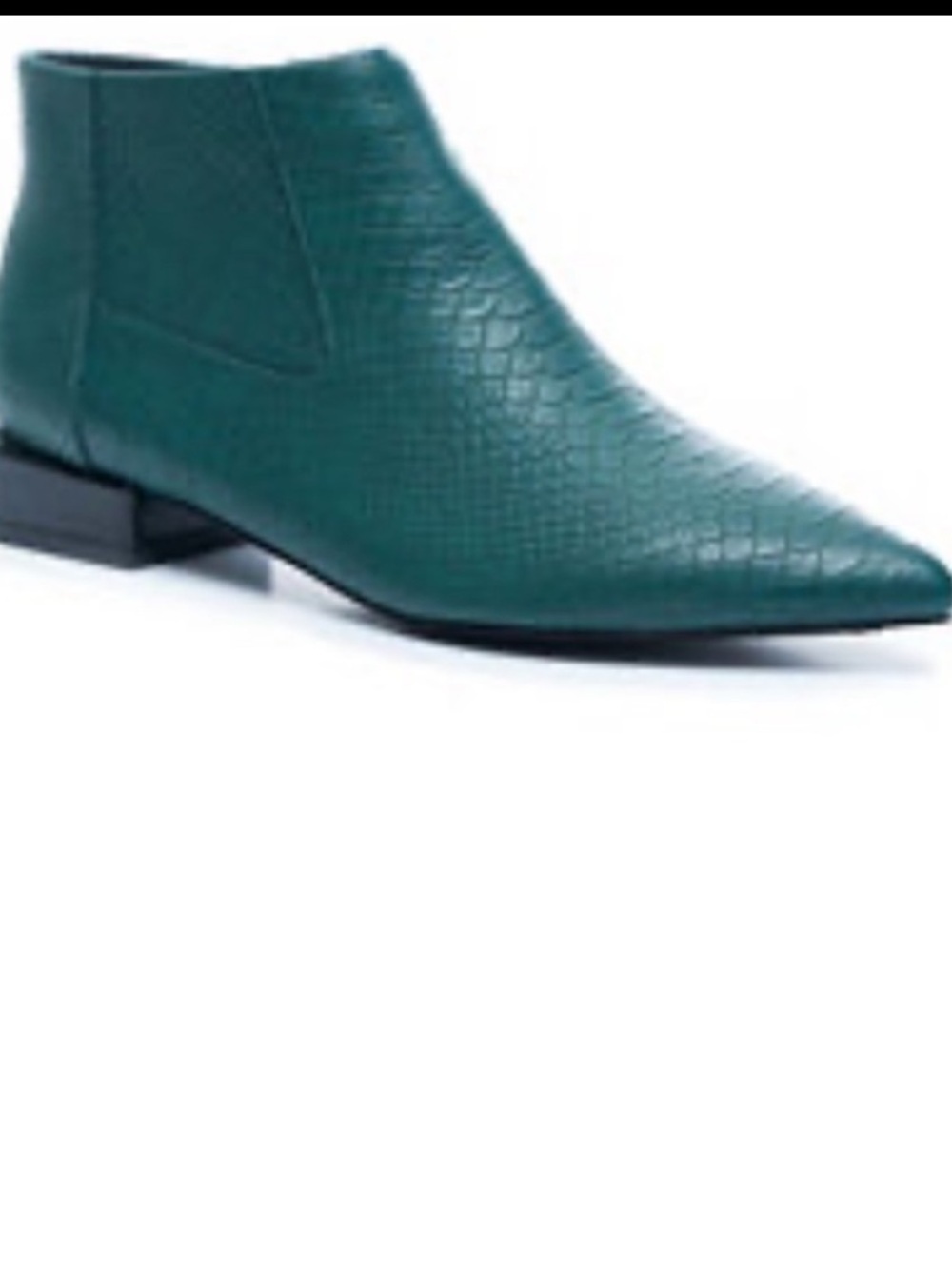 VHNY
Women's Pointed Toe Flat Ankle Boots  Teal Green NWOB